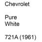 Preview: Chevrolet, Pure White, 721A (1961).